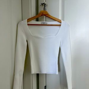 Aritzia Babaton Sculpt Knit Sweetheart Longsleeve